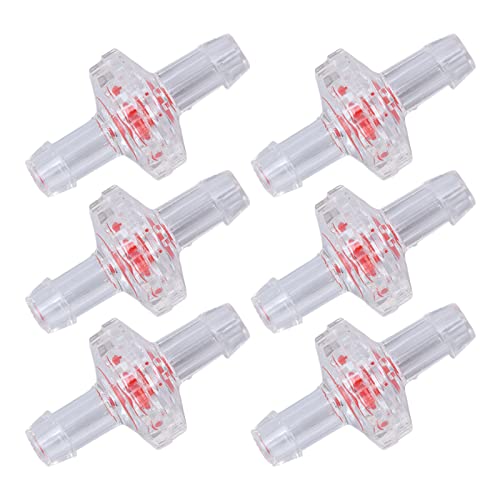 Kunststoff-Rückschlagventil, 10 Stück Anti-Rückfluss-Rückschlagventil Einweg-PP-Kunststoff-Rückschlagmembran-Widerhaken für Lufteinlass-Zufuhrschlauch, Pumpen und Zubehör(5mm transparent)