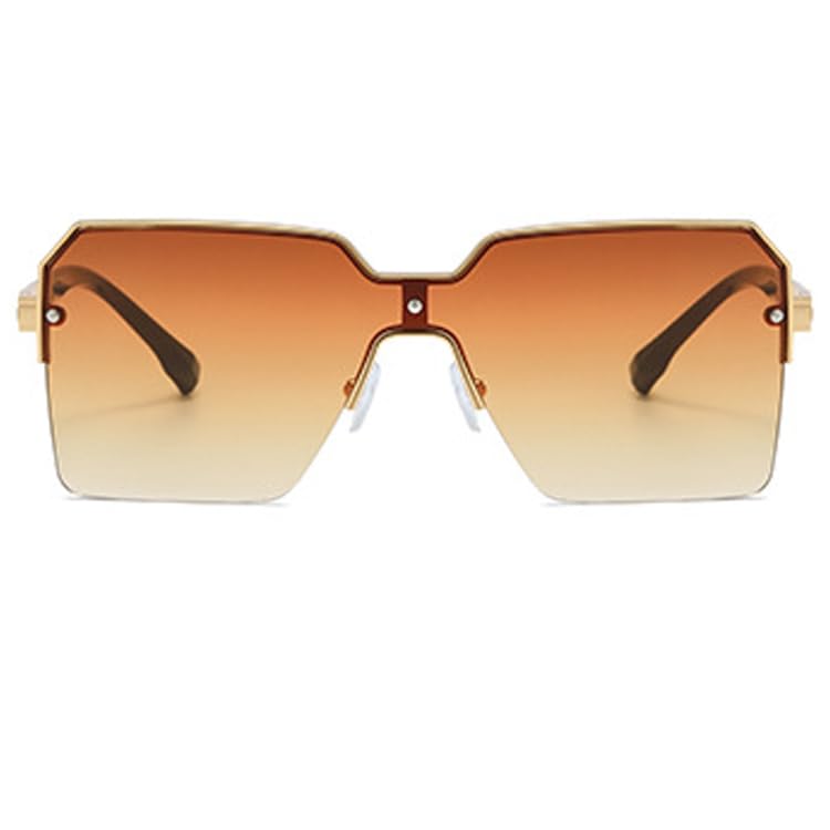 bullabulling Trendy Square Sunglasses Womens Oversized OnePiece Designer Style UV Protection Sunnies Shades Gradient Frame