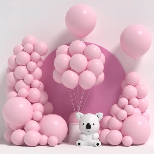 Image of PartyForever Pastel pink Balloon for party decoration, 12 Inch Latex Balloons with Shiny Surface for Birthday, Anniversary, Wedding, Baby Shower Party Decoration In Combo (Pack Of 50, Pastel pink)
