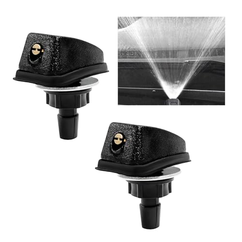 MUQIDA 2PCS Car Front Windshield Washer Nozzle, Adjustable Fan-Shaped Automotive Windshield Sprayer Nozzle, Windscreen Wiper Water Sprayers Replacements for Most Cars Trucks Vans