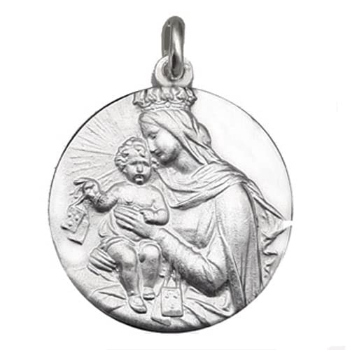 EKONAT JOYERÍA PERSONALIZADA Medalla de Plata del Carmen - Personaliza con Texto - medallas religiosas de Plata Cover