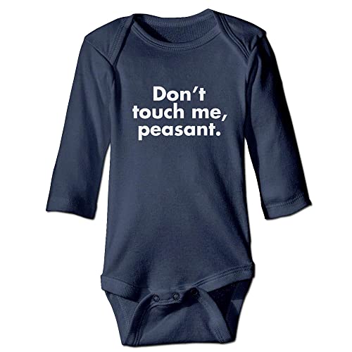 Don't Touch Me Peasant Baby Bodysuit Long Sleeve Newborn Unisex Romper Playsuit
