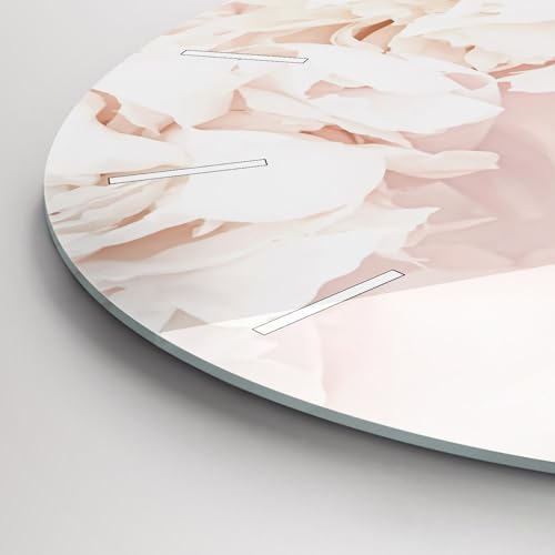 Horloge en Verre Qualité Supérieure Wallfluent Fleurs