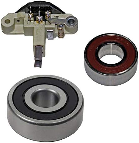 ManiacEM Alternator Kit, Voltage Regulator with Brushes and Bearings for Bosch 0123510058 and 0123510102-12676RK