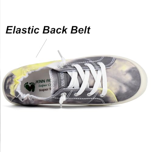Image of JENN ARDOR Women's Low Top Canvas Slip On Sneaker Comfort Casual Shoes Walking Flats