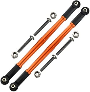 1:10 Baja Rey/Rock Rey Upgrade Parts Aluminum Adjustable Rear Upper Chassis Link Tie Rods - 1Pr Set Orange