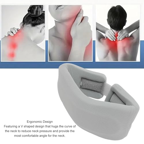 Colar de Suporte de Pescoço Ajustável Espuma Macia, Formato Ergonômico Em V para Alívio de Pressão N