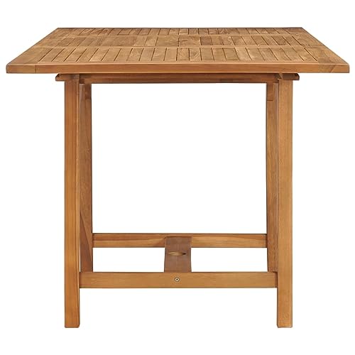 Table extensible de jardin 110-160 cm en teck solide durable et noble - 8