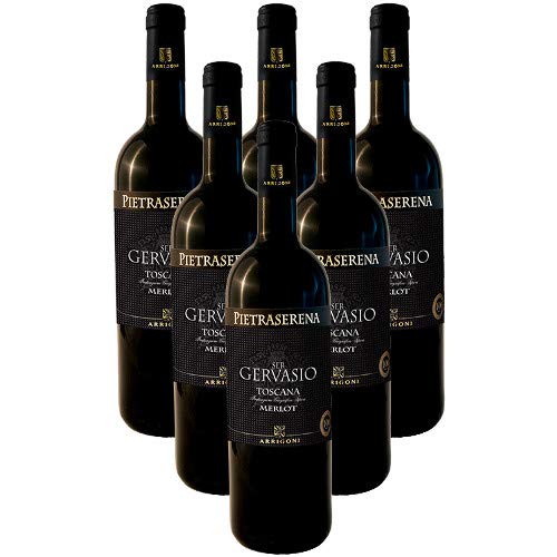 Ser Gervasio Merlot IGT Toscana – 6 Botellas de Vino Tinto Italiano Ser Gervasio Merlot IGT Toscana – 6 Botellas de Vino Tinto Italiano