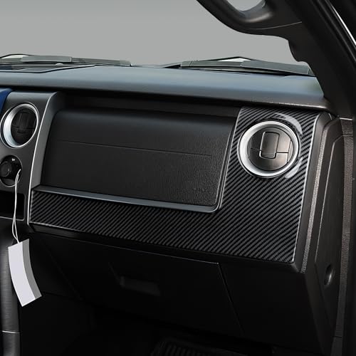 Image of Car Carbon Fiber Trim Center Console Dashboard Panel Sticker Decal Cover for Ford F150 2009-2014 Interior Accessories
