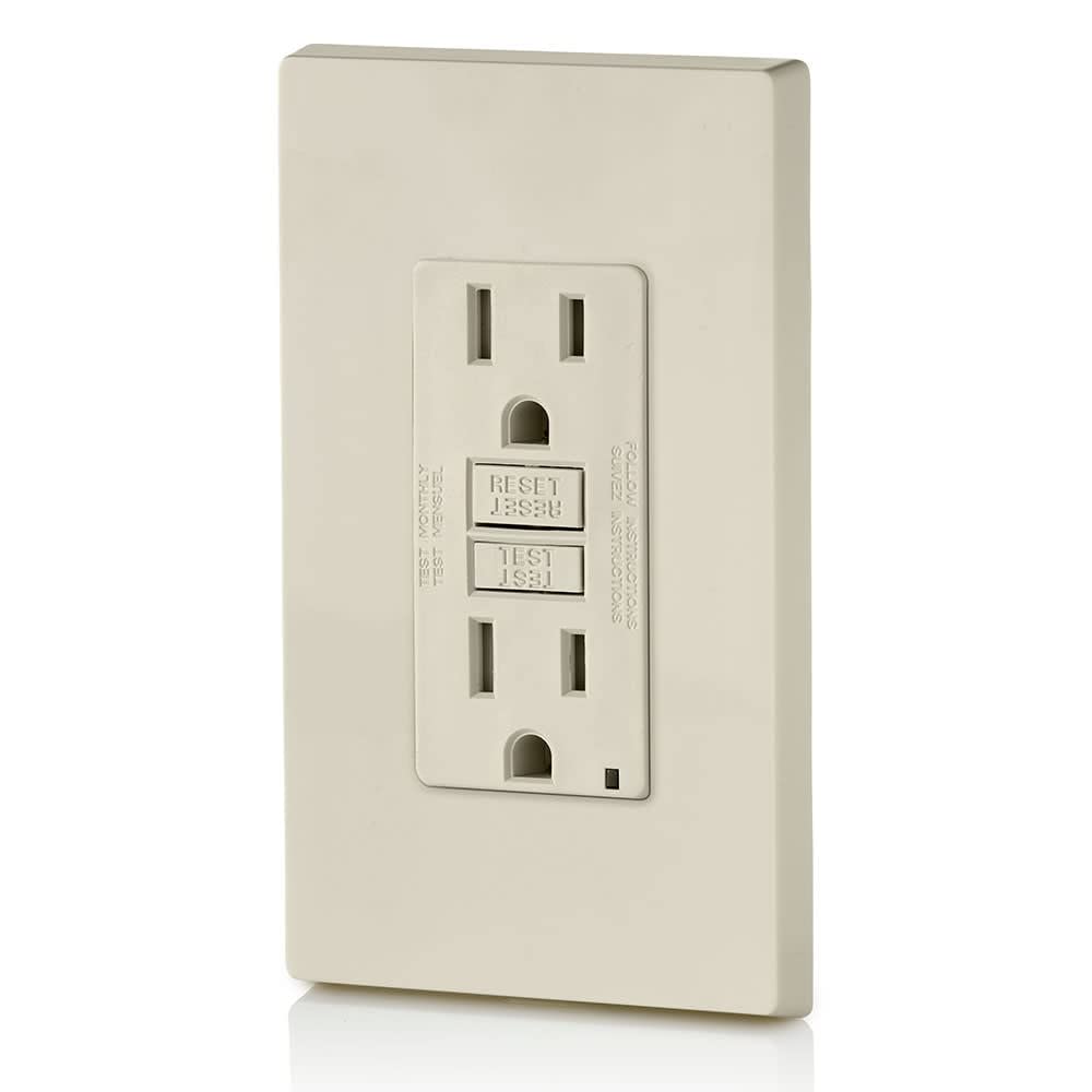 Leviton Smartlockpro Gfci Outlet 15A 125V Light Almond Nema 5-15R