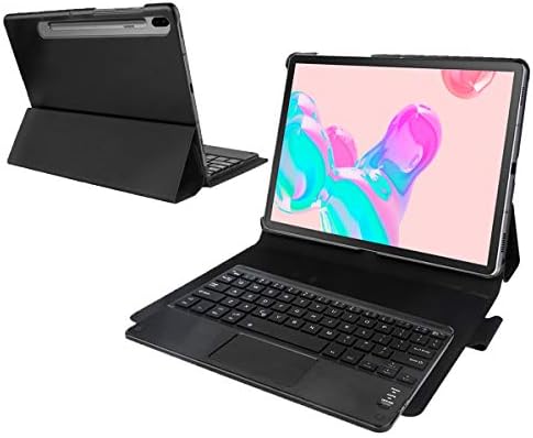Compatible with Samsung Galaxy Tab S6 10.5 2019 Keyboard Case, Detachable Wireless Touchpad Keyboard Leather Flip Protective Cover with Pen Holder for Galaxy Tab S6 SM-860/T865 (USA), Black