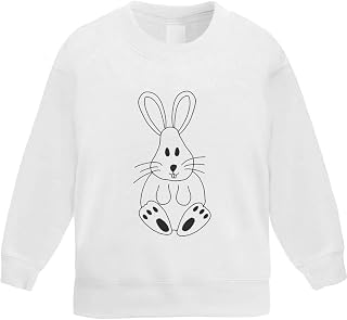 Azeeda 'Sitting Bunny Rabbit' Kid's Sweatshirt/Jumper (5-6 Years) (KW00019478)