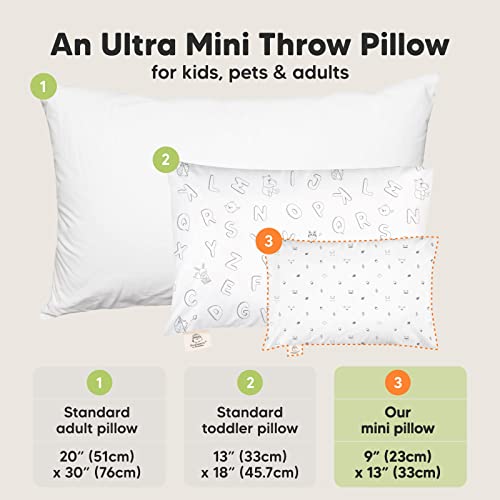 Mini Toddler Pillow With Pillowcase - 9X13 My Little Dreamy Mini Pillow, Toddler Pillows For Sleeping, Kids Pillow, Small Pillows, Travel Pillows For Sleeping, Toddler Bed Pillows, Age 2-4 (Acorn) #TOP1