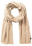 leinenstich schal Angenehme Haptik camel active Herren Modeschal aus einem Baumwoll-Leinen Mix Beige menswear-OS