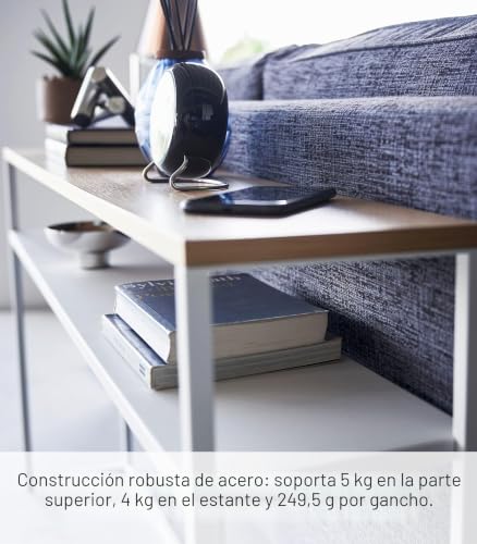 Mesa de entrada YAMAZAKI 2028 de madera y acero estilo nórdico 7