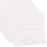 WADILE 3D Brick Peel and Stick Wallpaper, 3D White Brick Wall Panels Self Adhesive, Removable Wallpa