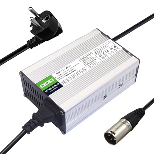 Chargeur 54,6V 3A lithium 48V en aluminium argenté durable avec fiche XLR