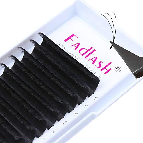 Easy Volume Lash Extensions FADLASH Eyelash Extensions 0.05 0.07mm Easy Fanning Lashes C D DD Curl Rapid Blooming Lash 8-20mm Length (0.07mm-DD, 17mm)