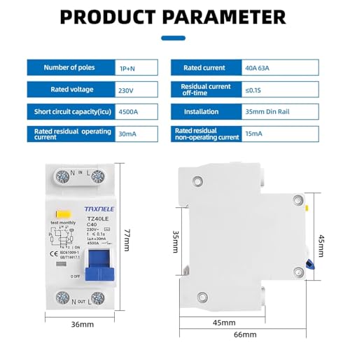 Disjoncteur différentiel RCCB RCD 32A pour sécuriser vos appareils