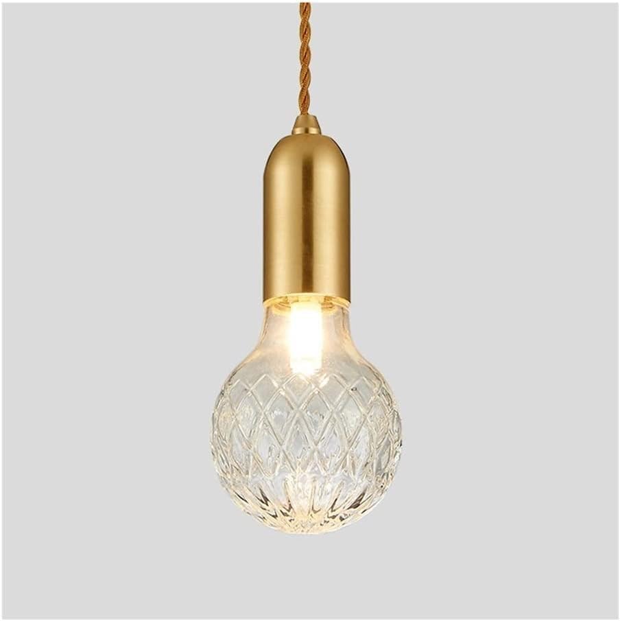 Bedroom Glass Shade Small Pendant Lighting, Adjustable Ceiling Hanging Mount Lamp Compatible with Dinning Room Hallway Cafe Cloakroom Suspension