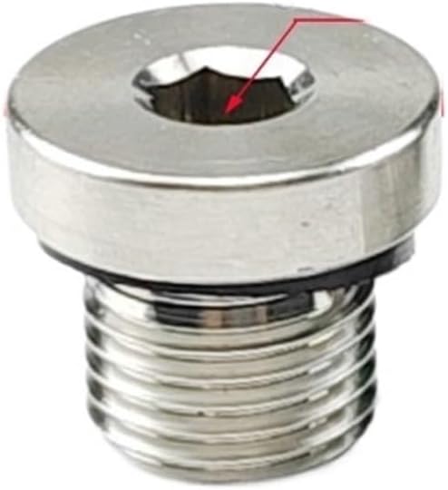 10-Piece Set of Brass hex Socket Plugs with Sealing Ring 1/8 1/4 3/8 1/2 3/4 External Thread Pneumatic Plug end Cap(Stainless02)