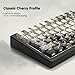 Womier PBT Keycaps Set 130 Keys, Custom White Japanese Keyboard Doubleshot Dye Sub Side Print Shine Through Keycaps 60 65 75 100 Percent, Cherry Profile (Ink Painting)