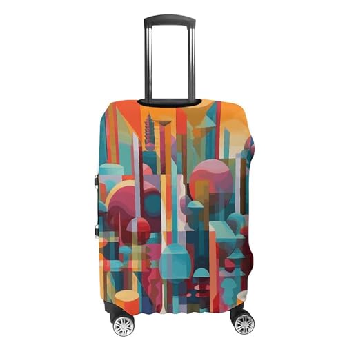A Colorful Painting Luggage Cover, Washable Elastic Suitcase Cover Protector Fit 18-32 Inch Luggage4