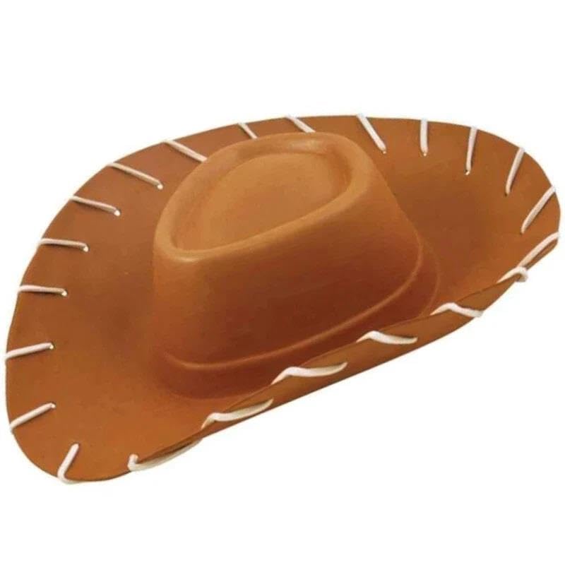 The Dragons Den Adults Western Woody Eva Foam Brown Cowboy Sombrero Sheriff Frontier Cowboy Hat Fancy Dress Costume Accessory Headwear [x1 Piece]