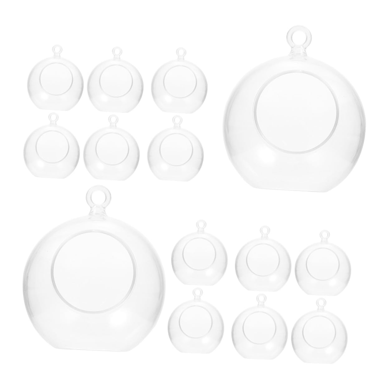 Boules décoratives à remplir 8 cm haut de gamme, suspension transparente en plastique Veemoon