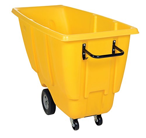 Carretilla plástica Vestil TDT-50-LD amarilla 450 lb miniatura 1