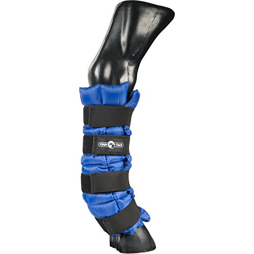 HORZE Pro Cooling Therapy Ice Wrap for Horses, Quick Cooling Gel Ice Pack with Flexible Straps & Durable Nylon Design - 1 Size - Single (Blue)