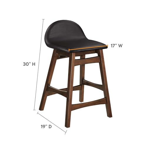 Modway EEI-6556-BRN Juno Wood Counter Stool - Set of 2, Brown by Modway - Image 8