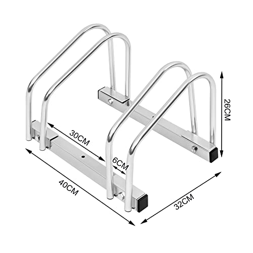 Râtelier 2 vélos au sol WOLTU et support de rangement extérieur - 8