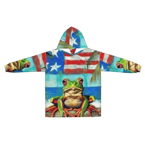 Couverture à capuche motif Porto Rico pour homme et femme