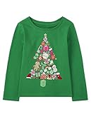 The Children's Place Baby-Girls and Toddler All Holidays Long Sleeve Graphic T-Shirts Christmas Tree Doodle 12-18MOS