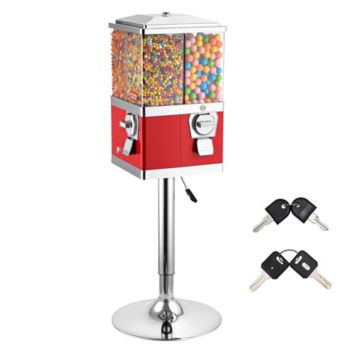 Image of VEVOR Candy Vending Machine, Four Compartment Candy Vending Machine with Stand, Gumball & Candies Vendings Machines with Adjustable Height, Vintage Candies Dispenser for Shop, Arcade, Family Gathering