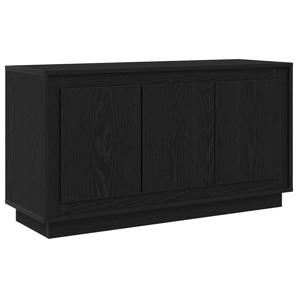 Kredens o wyglądzie czarnego dębu, 102 x 35 x 55 cm, materiał drewnopochodny, 3 drzwi, nowoczesne wzornictwo, wszechstronne miejsce do przechowywania do salonu i jadalni