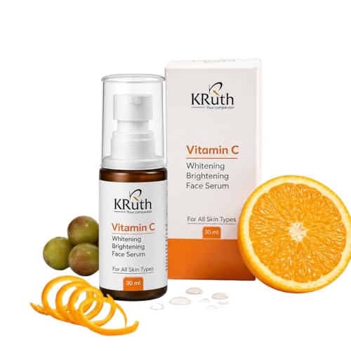 KRuth Advanced Vitamin C Face Serum for Glow & Dark Spots | Stable Vitamin C, Niacinamide, Ferulic Acid & Hyaluronic Acid | Anti-Ageing & Brightening 