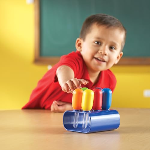 Learning Resources Riesen-Pipetten (Set mit 6 Stück in Halterung), pipetten groß für tuff Tray & Sensory Play, wasserspielzeug Kinder, Pipette für wissenschaftliche experimente für Kinder ab 3+
