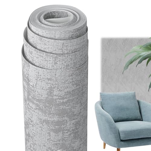 Wpsagek Papel pintado con textura de cemento, Papel pintado de hormigón impermeable, Papel de pared adhesivo con textura de hormigón, Rollo de papel tapiz moderno de 920x53 cm, papel de pared de tela