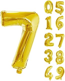 Trimming Shop 32" Large Foil Balloons, Number 8 Balloon, Self Sealing Helium Balloons for Birthday, Wedding, Party Supplies, Decoration, Foil Balloons for Parties, Blue
