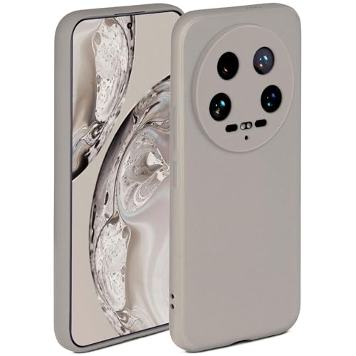 Coque Xiaomi 14 Ultra ONEFLOW en silicone souple couleur taupe avec protection photo