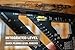 Spec Ops Tools Elite Series Fury 7.5” Rafter Square with Level Vial, Laser Etched & Stamped Markings, Rapid-Layout Features, Wide Heel, Integrated Compass Holes, Digital Rafter Calculator & Guide