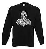 Camisa de Marcas Urban Backwoods Thor\'s Hammer II Sudadera para Hombre Sweatshirt Pullover Negro Talla 3XL