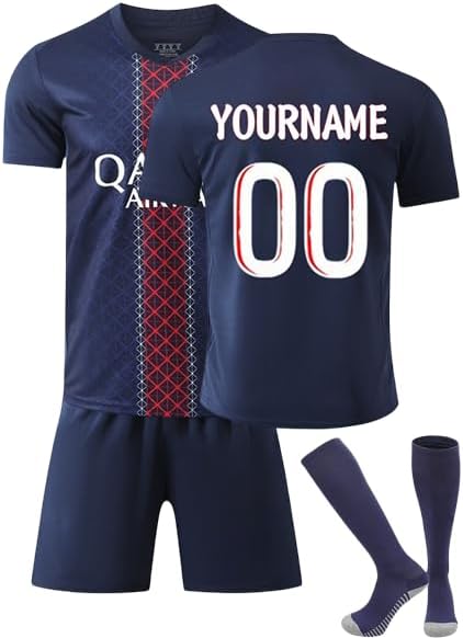 Maillot Ronaldo Enfant Maillot Foot Personnalisé Enfant 2024/2025 - Ensemble Domicile/Extérieur Avec Nom/Numéro - Short Et Chaussettes Tenue Football Avec Nom