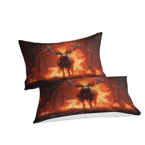 Housse de couette cerf fermeture éclair parure King