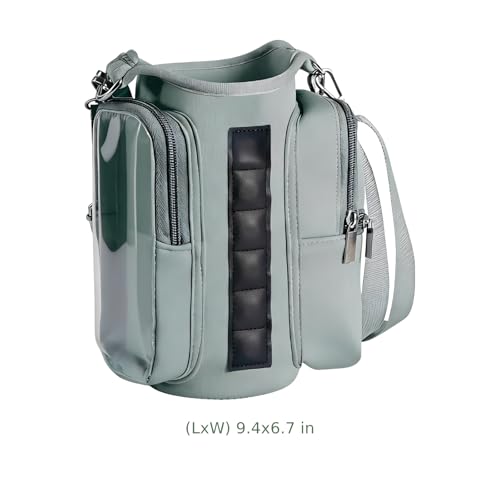 Bolsa de neopreno para botella de agua con correa ajustable y ventana para móvil 5