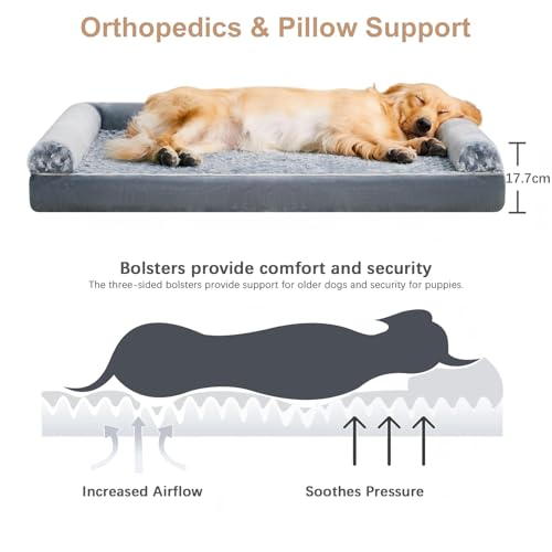 Quilmfoam Dog Beds for Large Dogs, Orthopedic Dog Bed for Medium Large dogs,Big Waterproof Couch Pet Bed with Removable Washable Cover - Image 5
