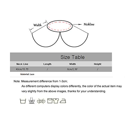 Womens Elizabethan Neck Ruff Tulle Scarf Layered Floral Lace False Fake Collar White2